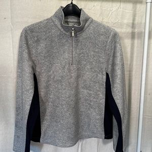 Bass Women's Gray Half Zip Fleece (Petite M)